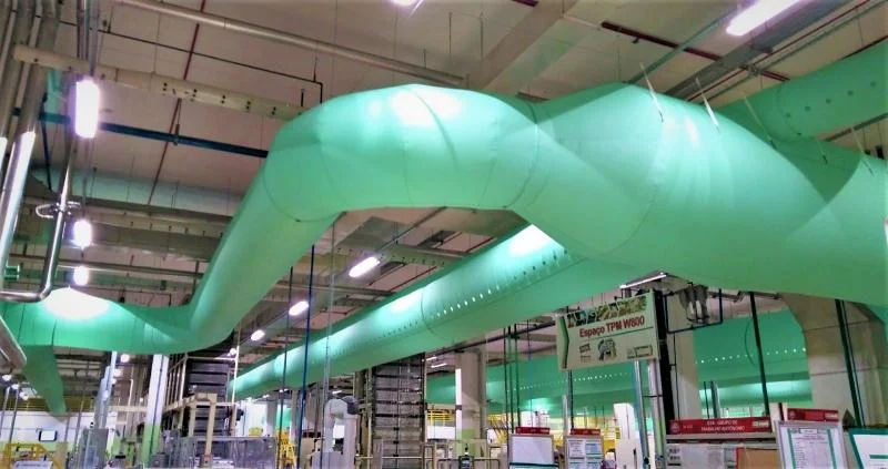 Duto de tecido para ar condicionado